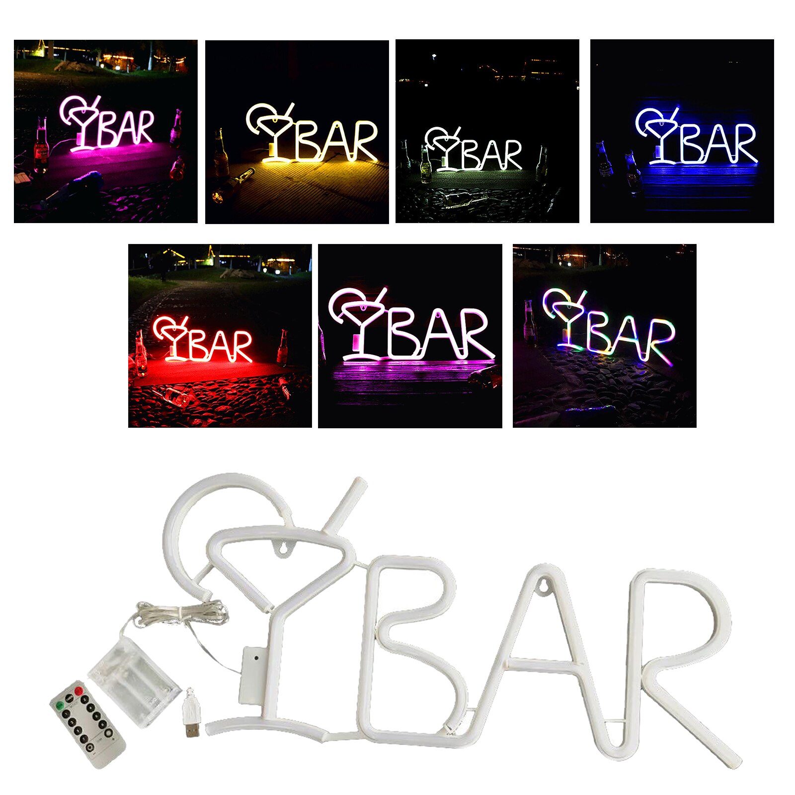 Usb/Batterij Aangedreven Bar Led Neon Light Borden... – Vicedeal