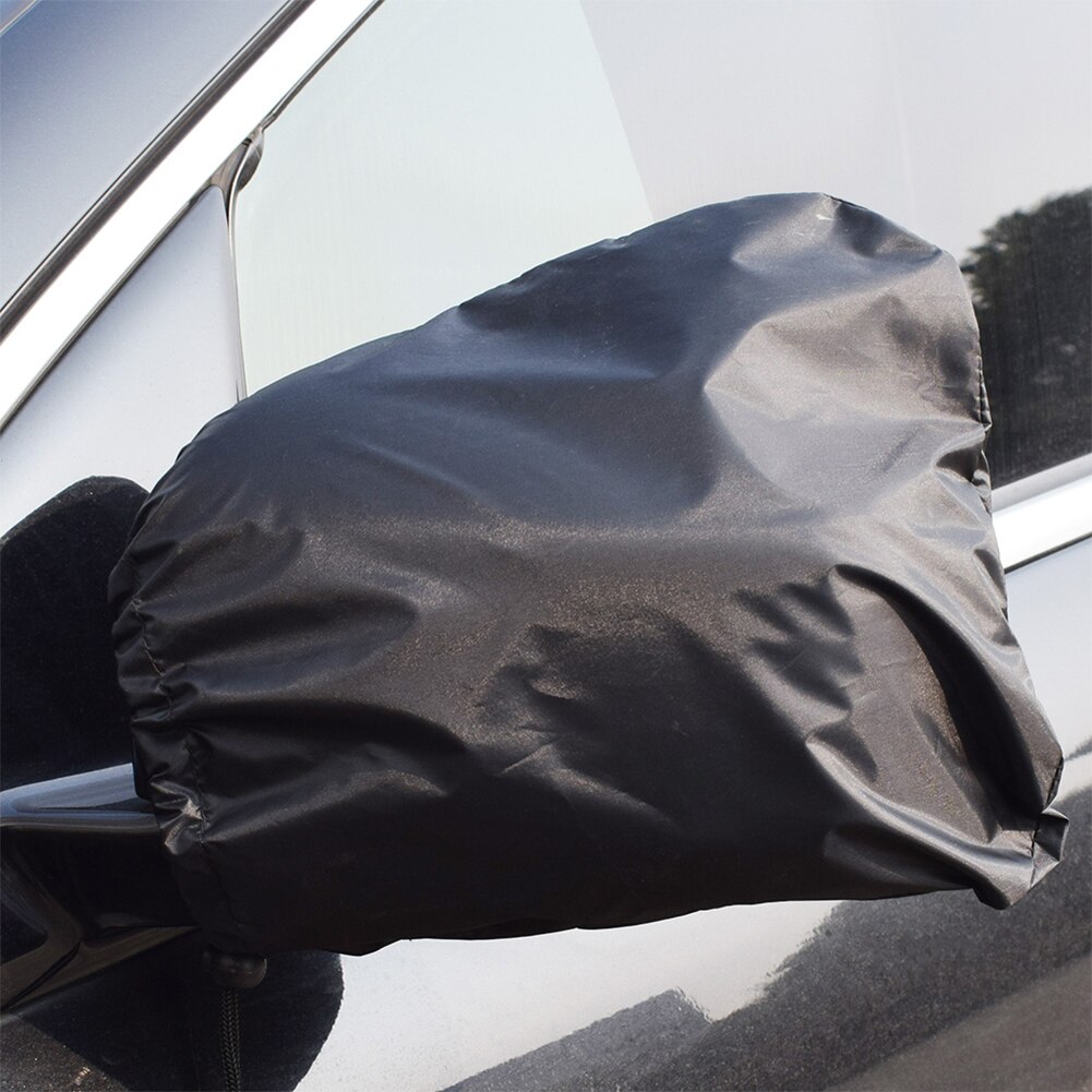 Cubierta de espejo negro a prueba de fugas, juego de cubiertas de nieve, suministros de coche, funda protectora para espejos retrovisores, 2 uds.