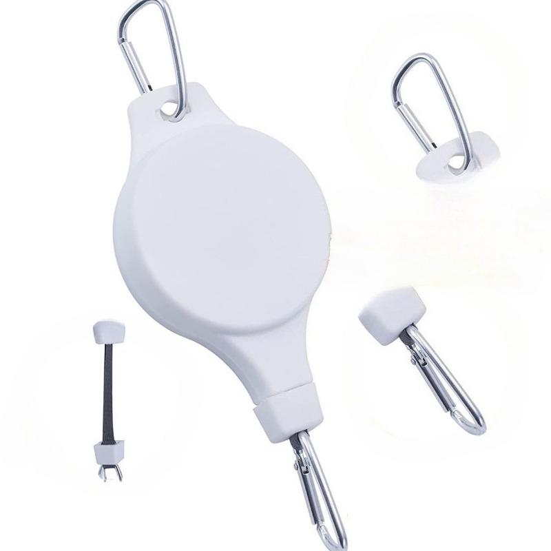 Retractable Plant Pulley Adjustable Hanging Flower Basket Hooks for Hanging Plants Heavy Duty, Indoor Outdoor Plant Hanger: light green