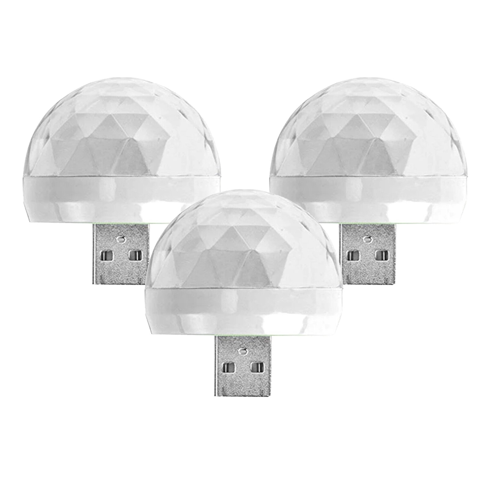 USB Mini Disco Light, Disco Ball Light, LED Car USB Ambient Light, Suitable for Christmas/Halloween/Home Interior, Etc.