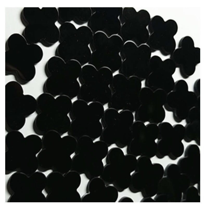 Clover Black Agates Cabochons Stone Flat Cabochon CABs 6mm 8mm 10mm 12mm 16mm 18mm 20mm DIY Jewelry Making accessories 5PCS/lot