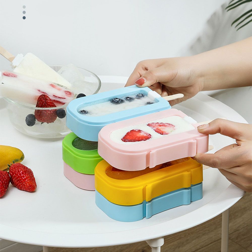 Homemade Popsicle Mold Reusable Ice Cream Mold With Stick And Lid Kitchen Tool Kitchen Accessories
