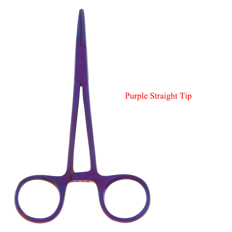 12.5cm Hand Tool Hemostatic Forceps Pet Hair Clamp Fishing Locking Pliers Epilation Tools Straight Curved Tip Pet Forceps D0001A: D0001A-08