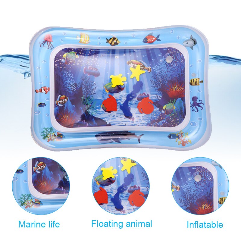Los niños del bebé de agua tapete de juego juguete inflable palmaditas de bebé colchón de aire alfombras para niños de educación en desarrollo del bebé juguetes