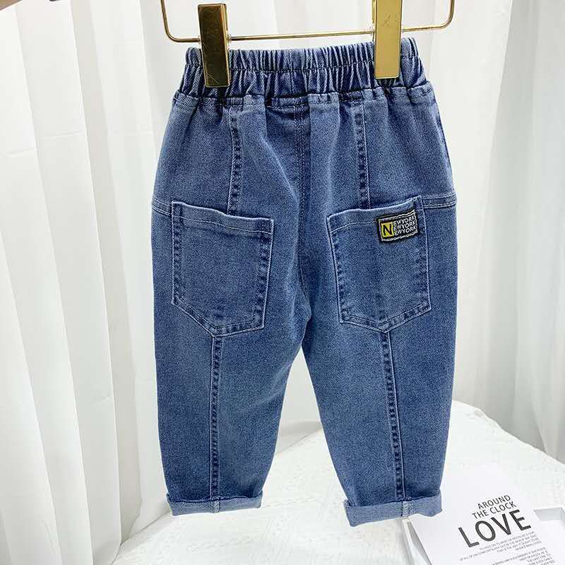 Abbigliamento per bambini ragazzi ragazze Jeans elasticizzati primavera e autunno nuovi pantaloni Casual coreani per bambini pantaloni per bambini pantaloni per neonato