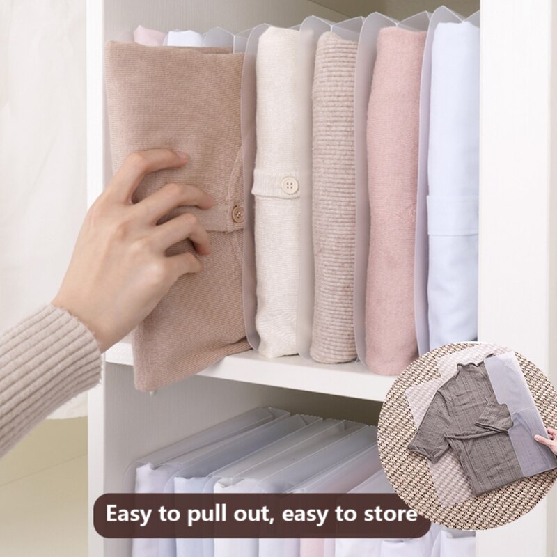 10Pcs Shirt Organizer T Shirt Folder Board Clothing Divider Folding Storage Organizers Wardrobe Rack Shirts Wrinkle Prevention