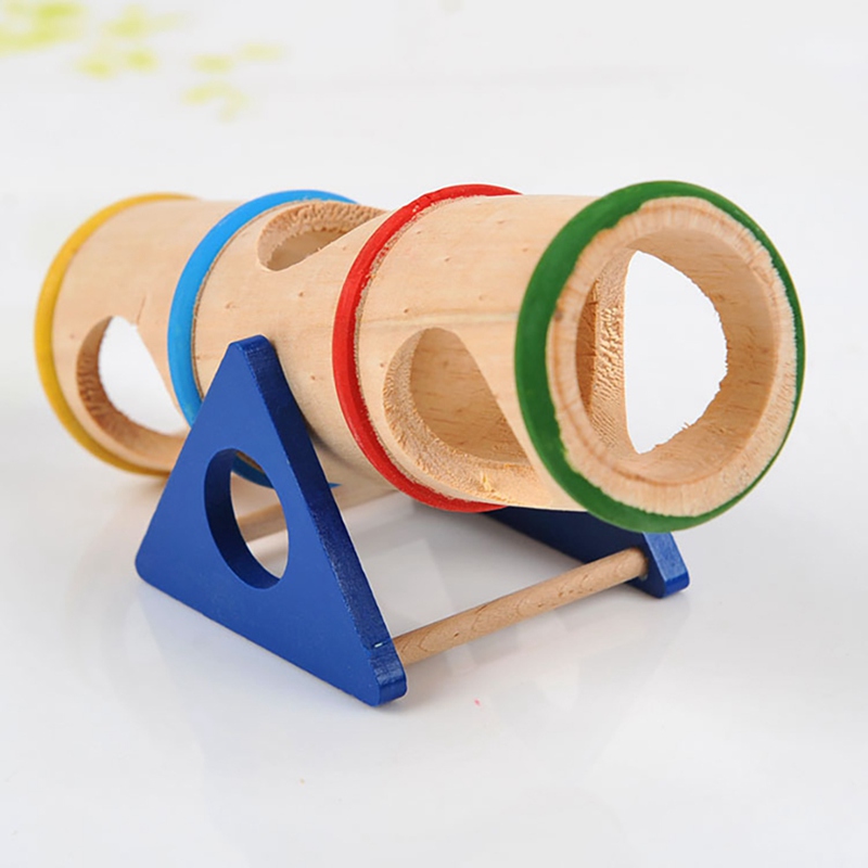 Pet Wooden Small Unique Funny Toys Hamster Upturned Bucket Hamster Seesaw Tunnel Tube Small