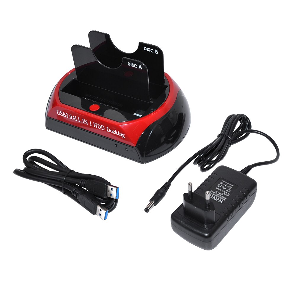 HDD Docking Station USB 3.0/Type C Dual Internal Hard Disk Drive Docking Station HDD Enclosure for 2.5 Inch 3.5 Inch IDE/SATA
