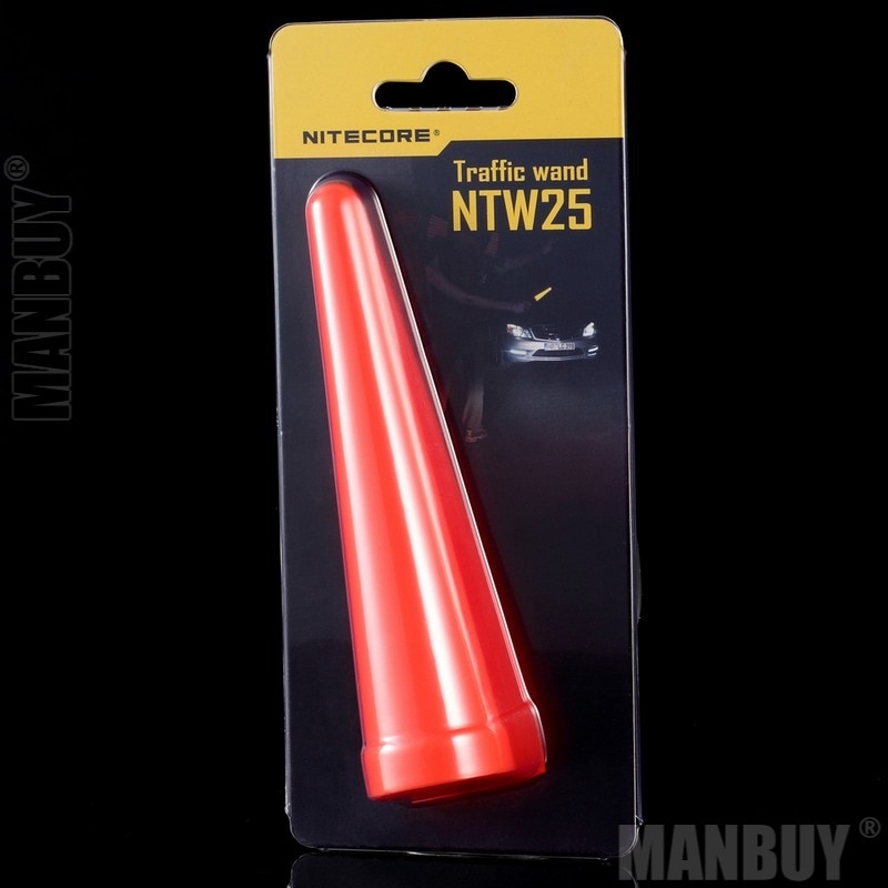 NITECORE NTW25 LEDLight diffuseur trafic baguette cône pointe adapté pour lampe de poche avec tête de 25.4mm rouge bâton d'alerte de sécurité