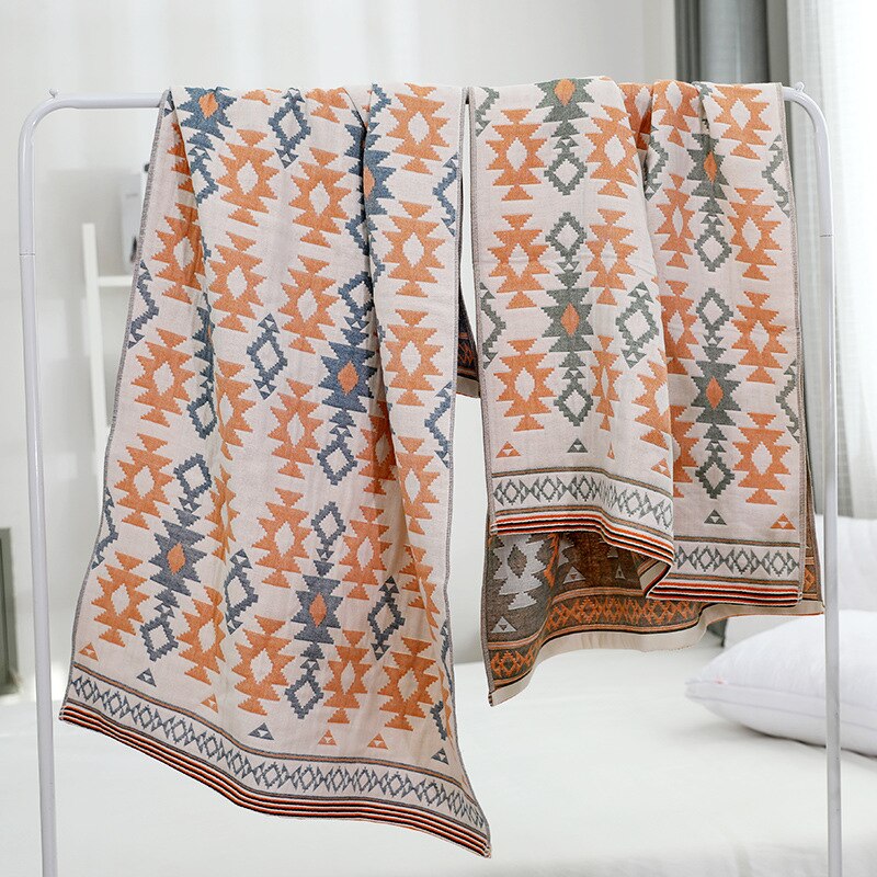 Hoge Quanlity Katoenen Mousseline Handdoek Japanse Pure Katoenen Handdoek Deken 4 Lagen Badhanddoek