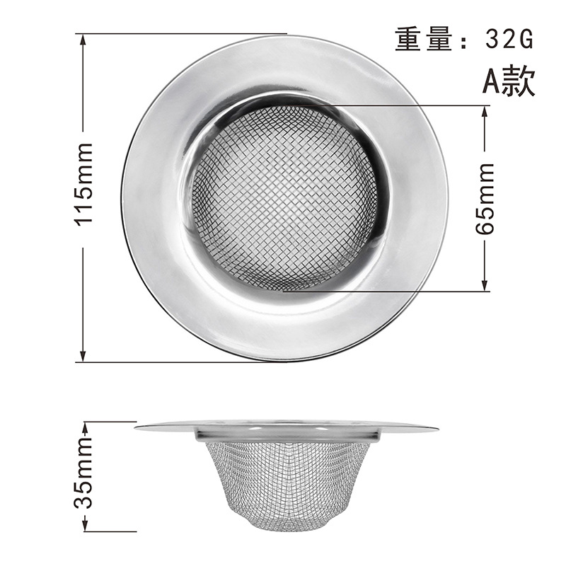 Universele gootsteen rioolzeef wastafel afvoer stop RVS gootsteen afvoer plug filter badkamer vloer afvoer keuken accessoire