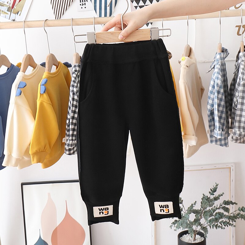 Baby Boys Girls Pants Kids Pants of Individual Trouser Leg Kids Spring Autumn Boys Casual Pants Elastic Pants