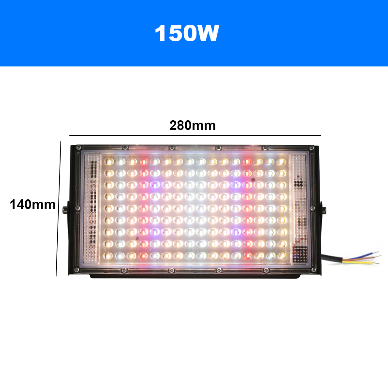 Phytolamp Für Pflanzen LED 220V Flutlichter Vollspektrum Hydrokultur-Anbausystem LED-Wachstumslampen 50/96/144 LEDS Pflanzenbeleuchtung: WHITE
