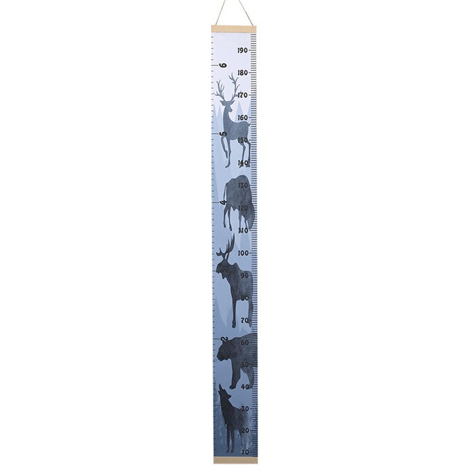 Children's Height Ruler For Kids Room Home Decoration Height Measurement Chart Movable hanging Canvas Height Chart Wall Decor: CFH032-B