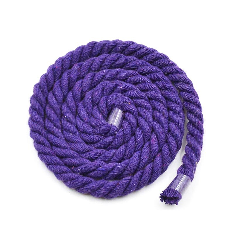 Cordon tordus en coton 100% 3 parts | 10 mètres 12mm, corde décorative artisanale en coton pour sac, ceinture, accessoires de couture: Purple
