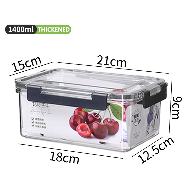 Vacuum Transparent Organizer Kitchen Food Container Storage Box Food Grade PET Fresh-keeping Sealed Box Home Kitchen Accessories: 04