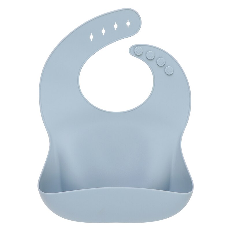 Solid Silicone Bibs Baby Feeding Saliva Towel Waterproof Soft Cloths Bandana Lightweight Infant Bibs Aprons Adjustable: bib08