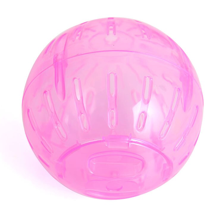 Plastic Pet Rodent Mice Hamster Gerbil Rat Jogging Play Exercise Ball Toys Plastic Small Ball Toy: Pink