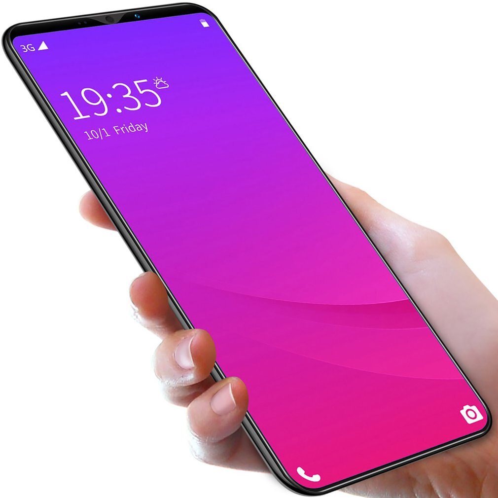 Rino3 Pro 5.8 Inch Scherm Android Telefoon Purple Water Screen Smartphone Effen Kleur Mobiele Telefoon Cool Vorm Mode