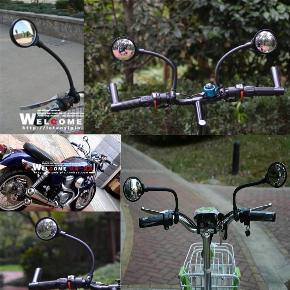 Bike Spiegel Verstelbare Fietsen Achteruitkijkspiegel Grote Scherm Flexibele Fietsstuur Mount Reflecterende Spiegel Voor E-Bike Motor