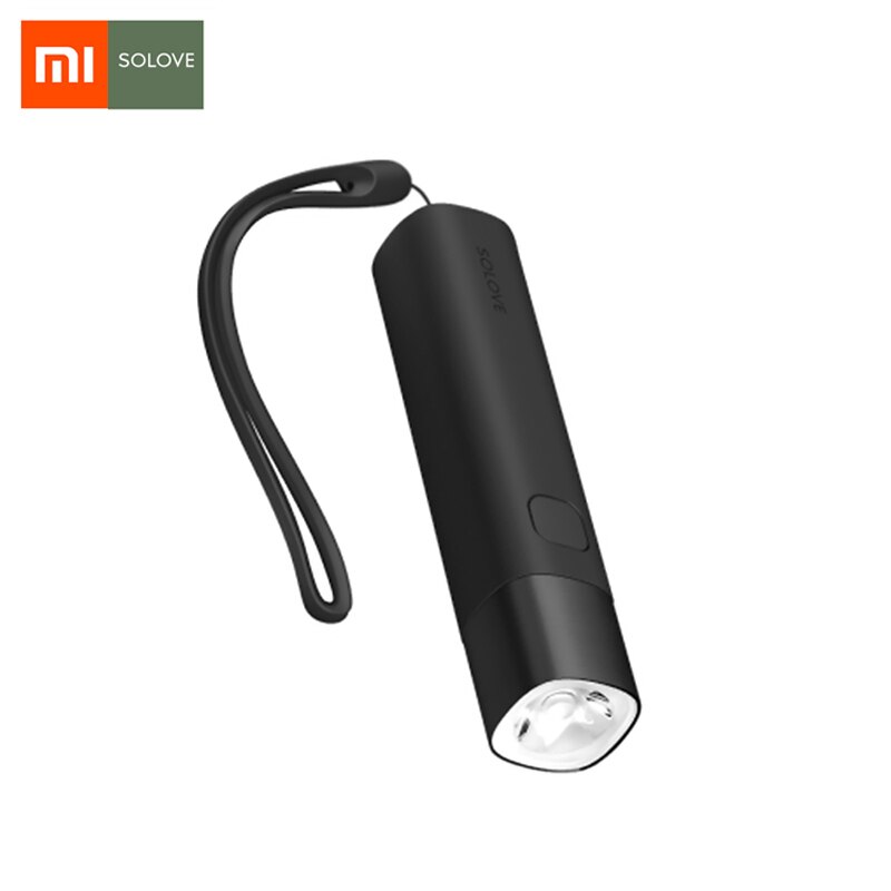 SOLOVE X3S 3000mAh Power Bank USB Rechargeable Brightness EDC Flashlight Portable Mini LED Torch for Outdoor Bike Power