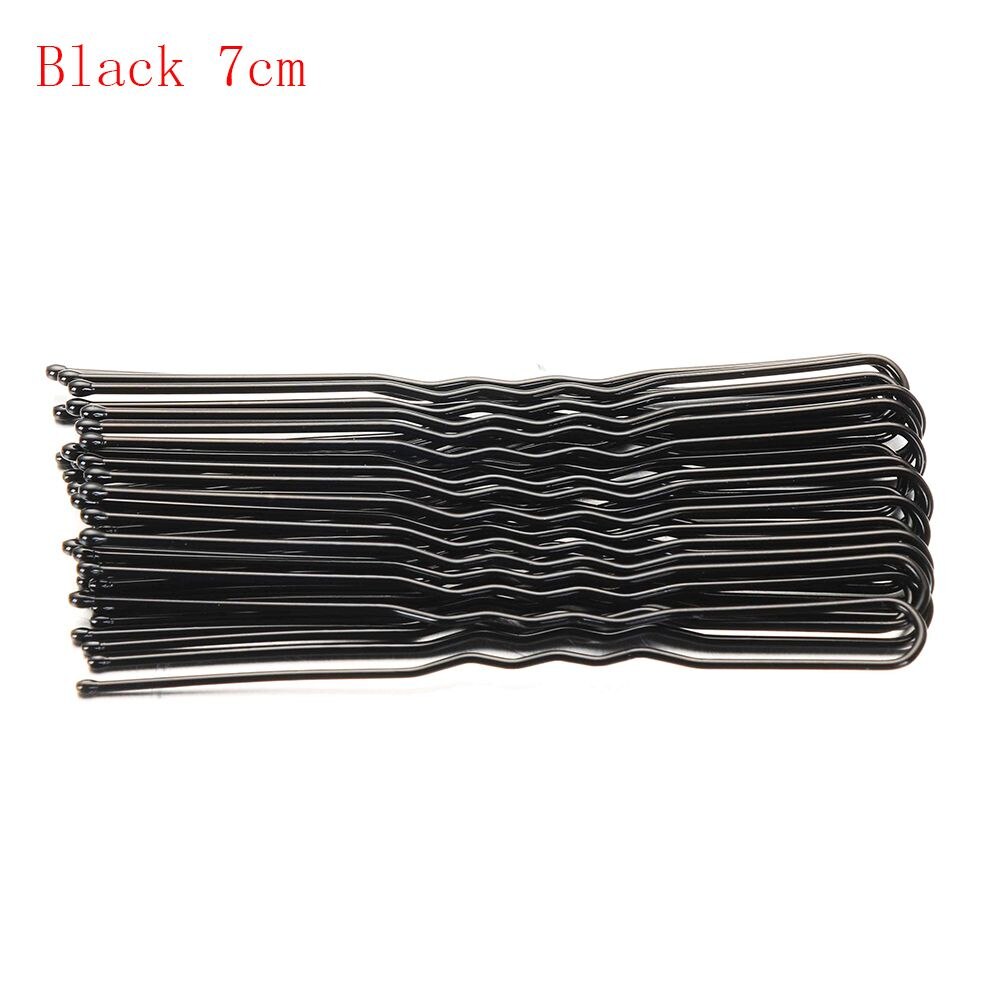Horquilla en forma de U de 20 piezas, herramienta de peinado nupcial dorado, pasador de aleación, pinzas para el pelo, pasadores de Metal, pasador ondulado, 5/7cm: Gris