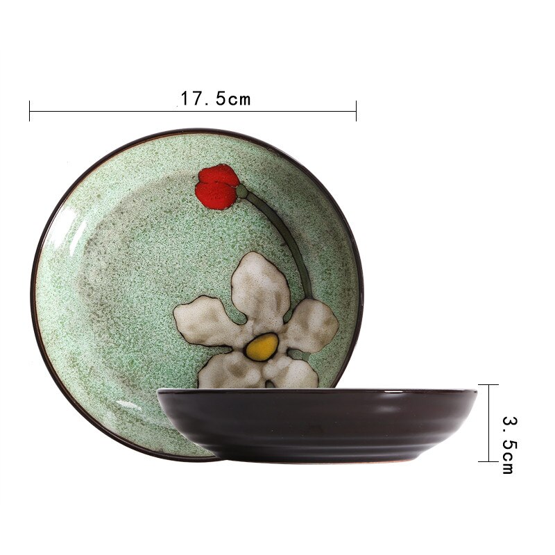 European-style dinner plate ceramic deep plate dinner plate service plate disc cake plate western food steak disc kitchen board: h