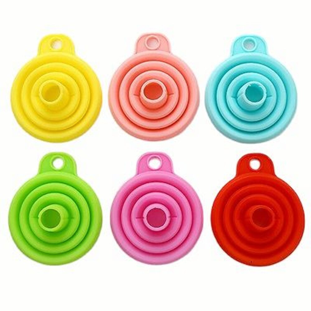 Heat-resistant silicone funnel for cooking practical gel foldable folding funnel kitchen tool