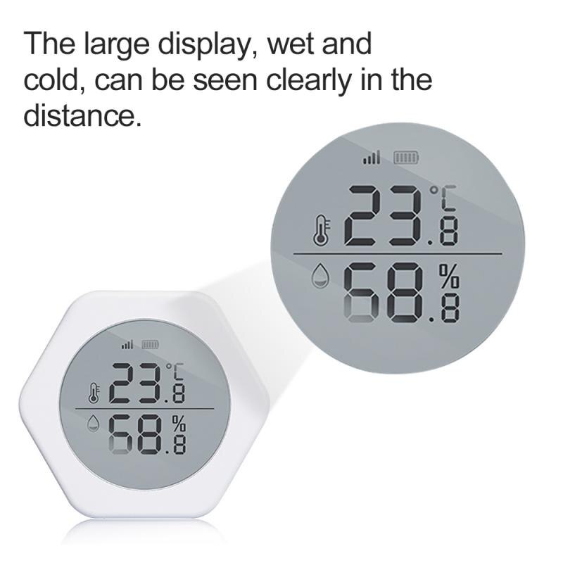 ZigBee WIFI Temperature&Humidity Sensor With LCD Screen Display Working With TuYa ZigBee Hub Battery Powered Smart Life