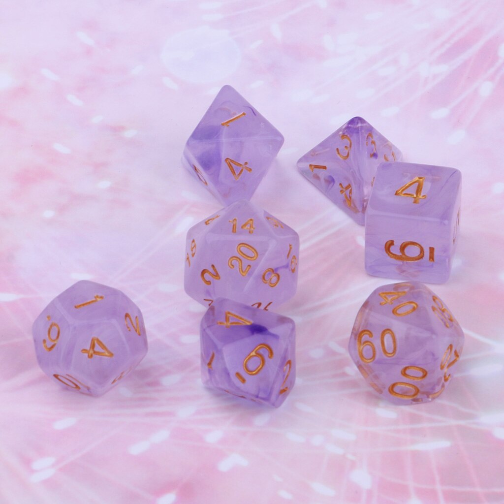 Juego de dados de 4 caras, Gema poliédrica, D4 D6 D8 D20 D & D TRPG, juego de rol