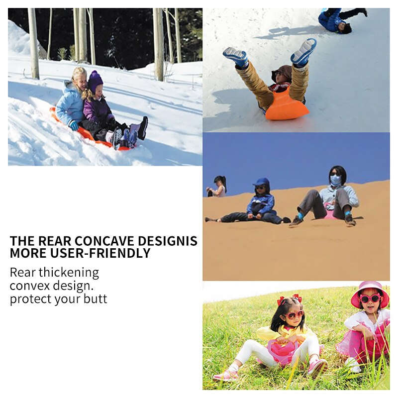 Ski Board Sleigh Plastic Boards Sand Slider Snow Luge Winter Outdoor Winter Sport Skiing Board Thicken Kids Adult Snow Sled