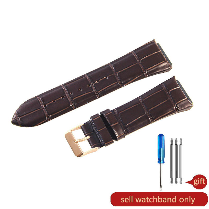 For Guess W0040G1\W0040G2\W0040G3 Series Men's Needle Buckle Blue Rose Gold Buckle 22mm Cow Genuine Leather Watchbands: Blue White
