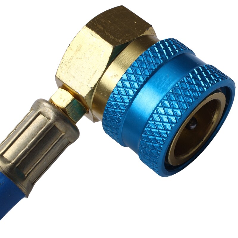 A/C R-1234YF Car Air Conditioning Refrigerant Filling Hose Manifold Pressure Gauge