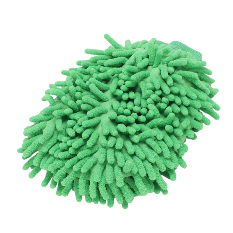 Bilvask, skrubbeværktøj grøn mikrofiber handske votterenser