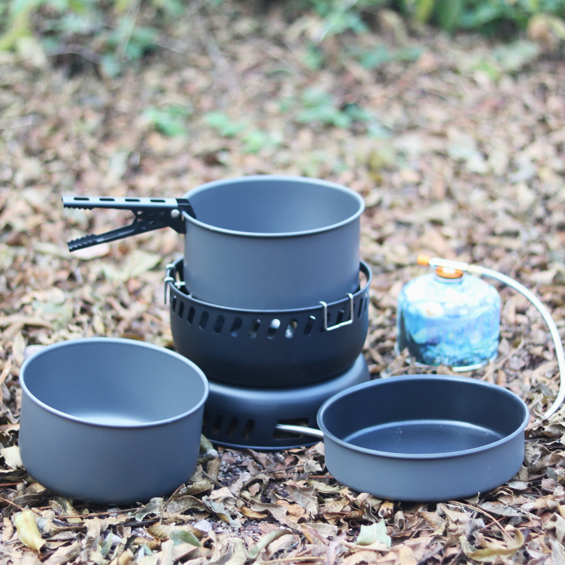 Juego combinado de utensilios de cocina para estufa de Camping BL100-Q1xb, olla de cocina, sartén