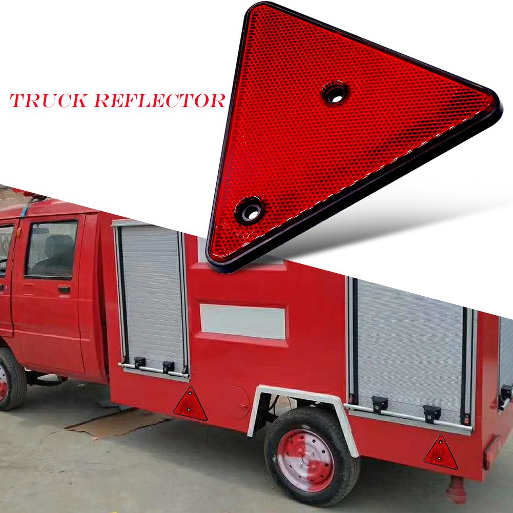 IP67 Waterproof Triangular Red Truck Reflector Screw Fit Rear Triangle for Trucks Trailers RV ABS UV PC Material Car Accessories