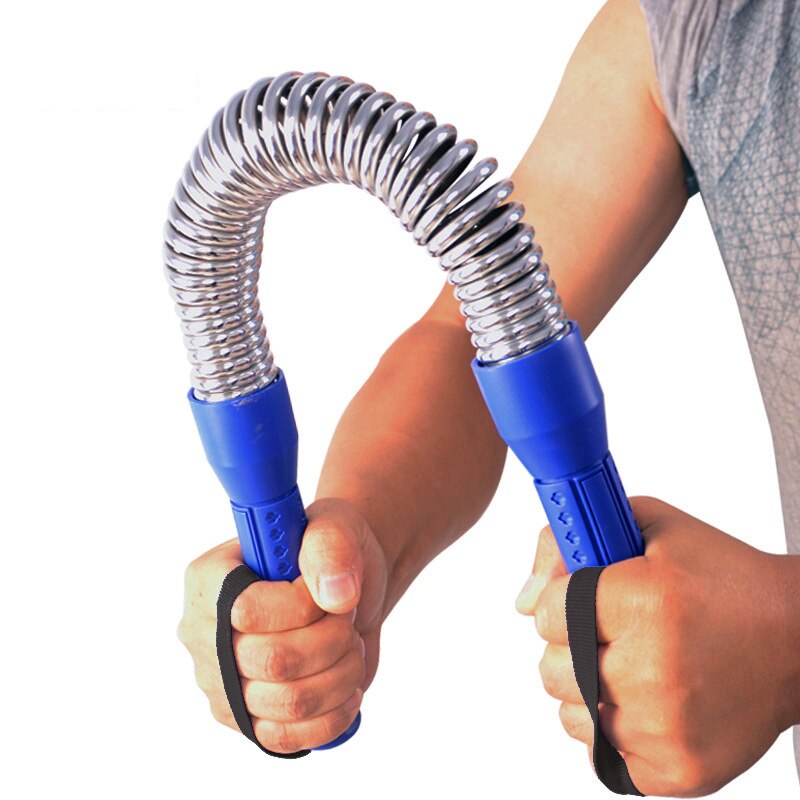 Arm Strength Trainer 30-60kg Plated Spring Arm Bar Fitness Chest Exercise Spring Rally Arm Blue Hand gripper Strengths Expander