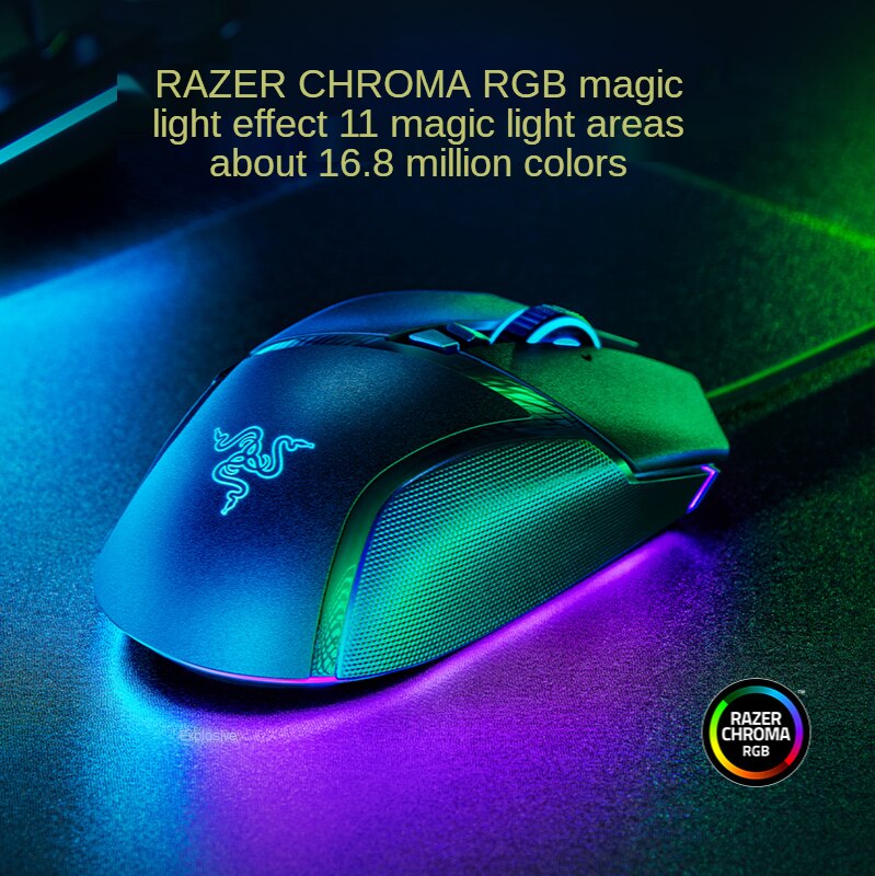 Razer BASILISK V3 e-sports 26K DPI czujnik optyczny najszybszy przełącznik myszy do gier Chroma oświetlenie RGB
