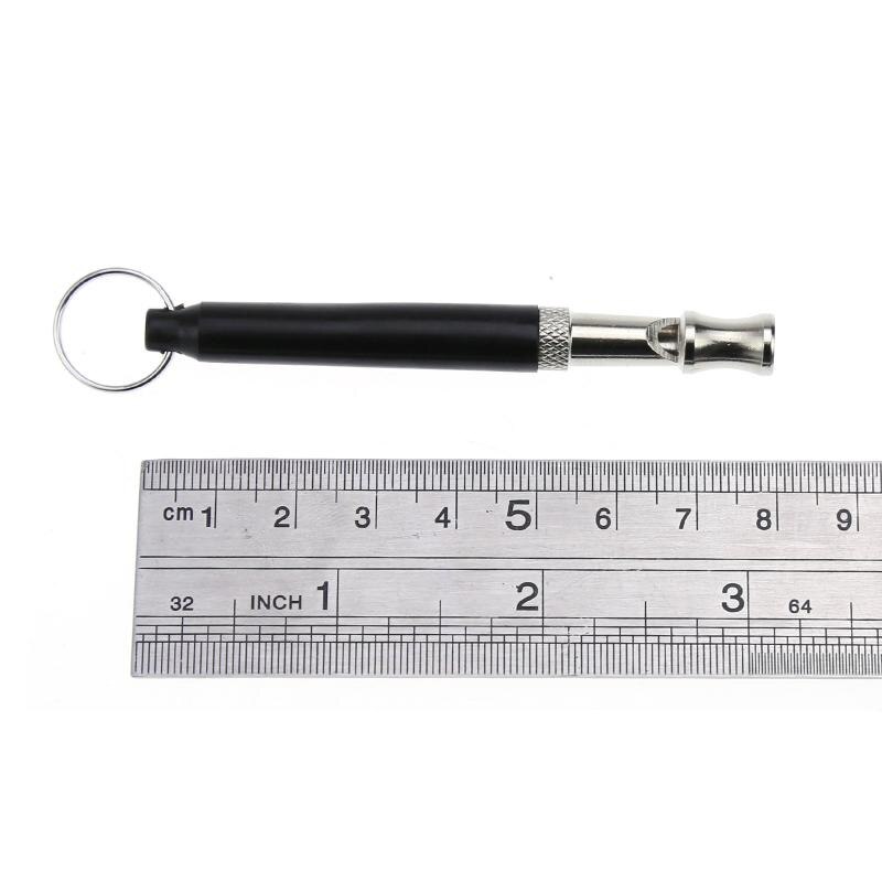 Sifflet à ultrasons silencieux pour chien, apparence métallique, porte-clés Portable, anti-aboiement, produits d'entraînement