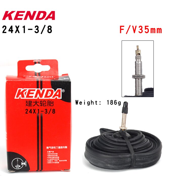 Kenda Fiets Binnenband 22Inch 24*1-3/8 1.25 1.5 1.75 1.9 2.125 S/v F/V Fietsen Mountainbike Tube Banden: 24X1 3-8 FV35MM