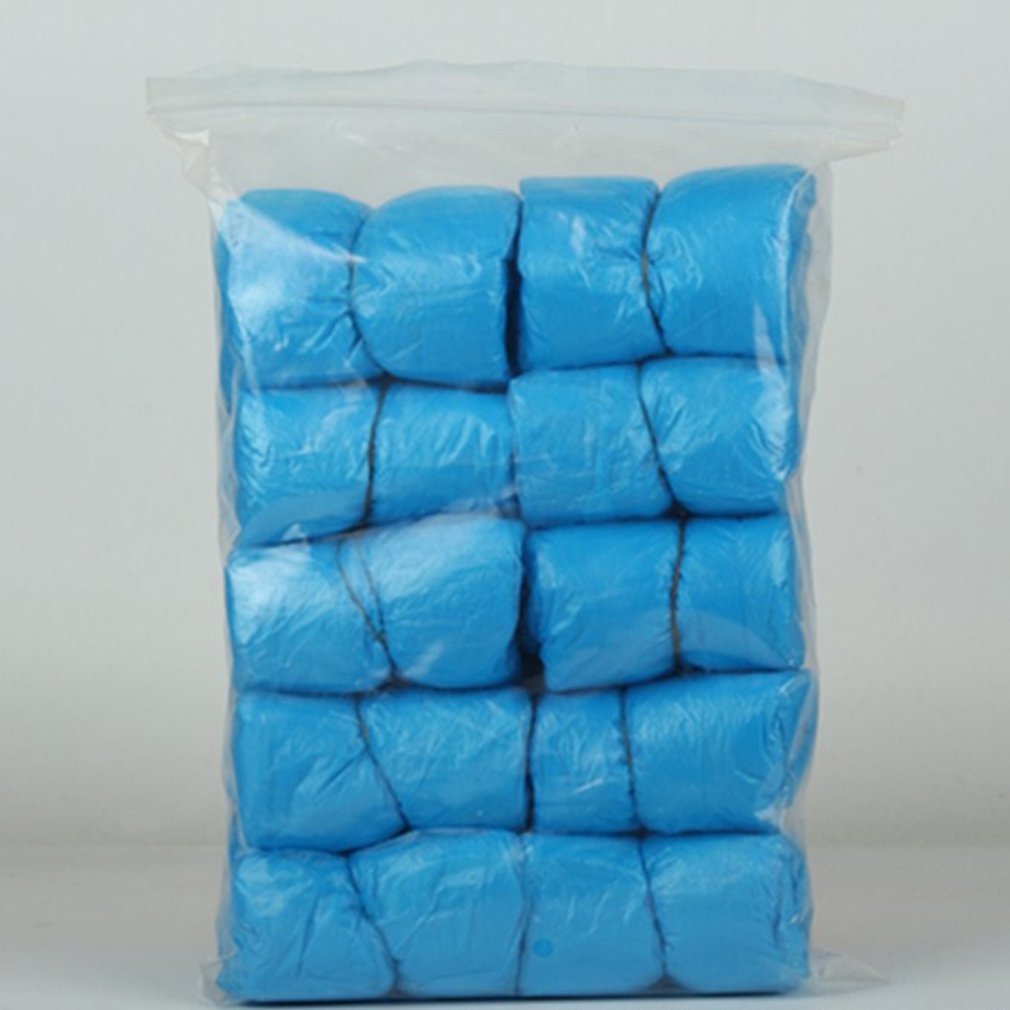 100pcs Shoe Covers Special T-shoe Covers Home Office Dustproof Shoe Covers Disposable PE Shoe Covers