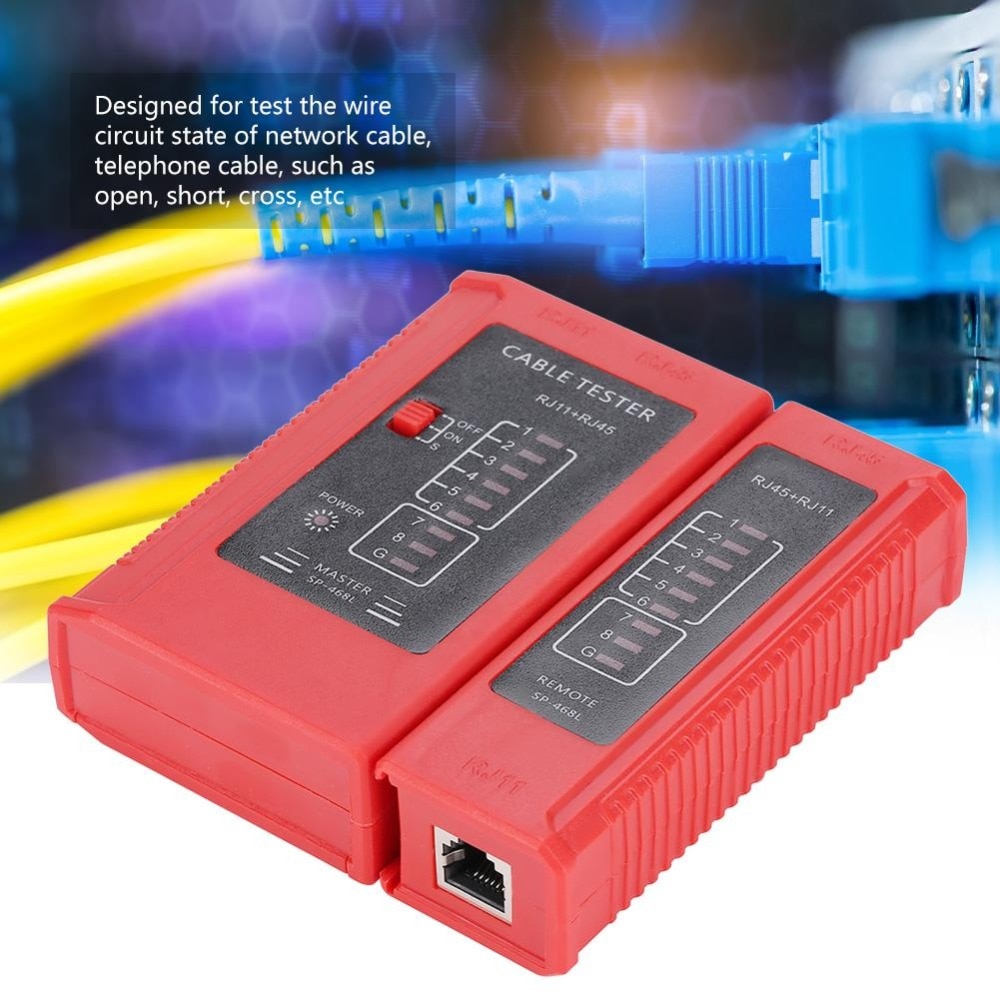 antenna analyzer WZ-468 RJ45 and RJ11 Network Cable Tester Ethernet LAN Network Test Tool Wire Lead Testing Measuring Tool