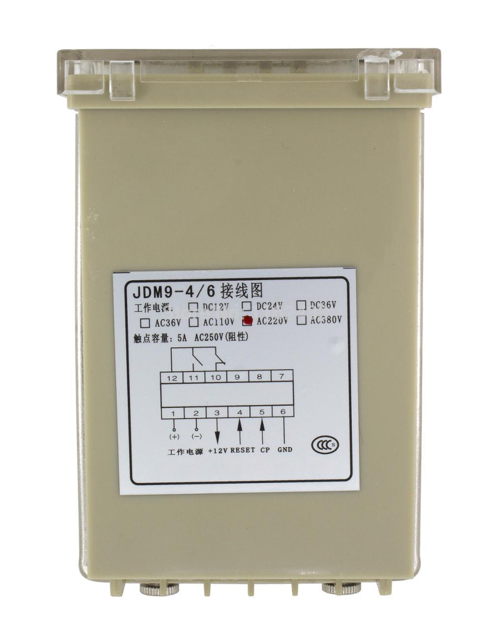 JDM9-4 compter le relais de comptage de compteur numérique ca 220V 110V cc 24V 12V AC 380V