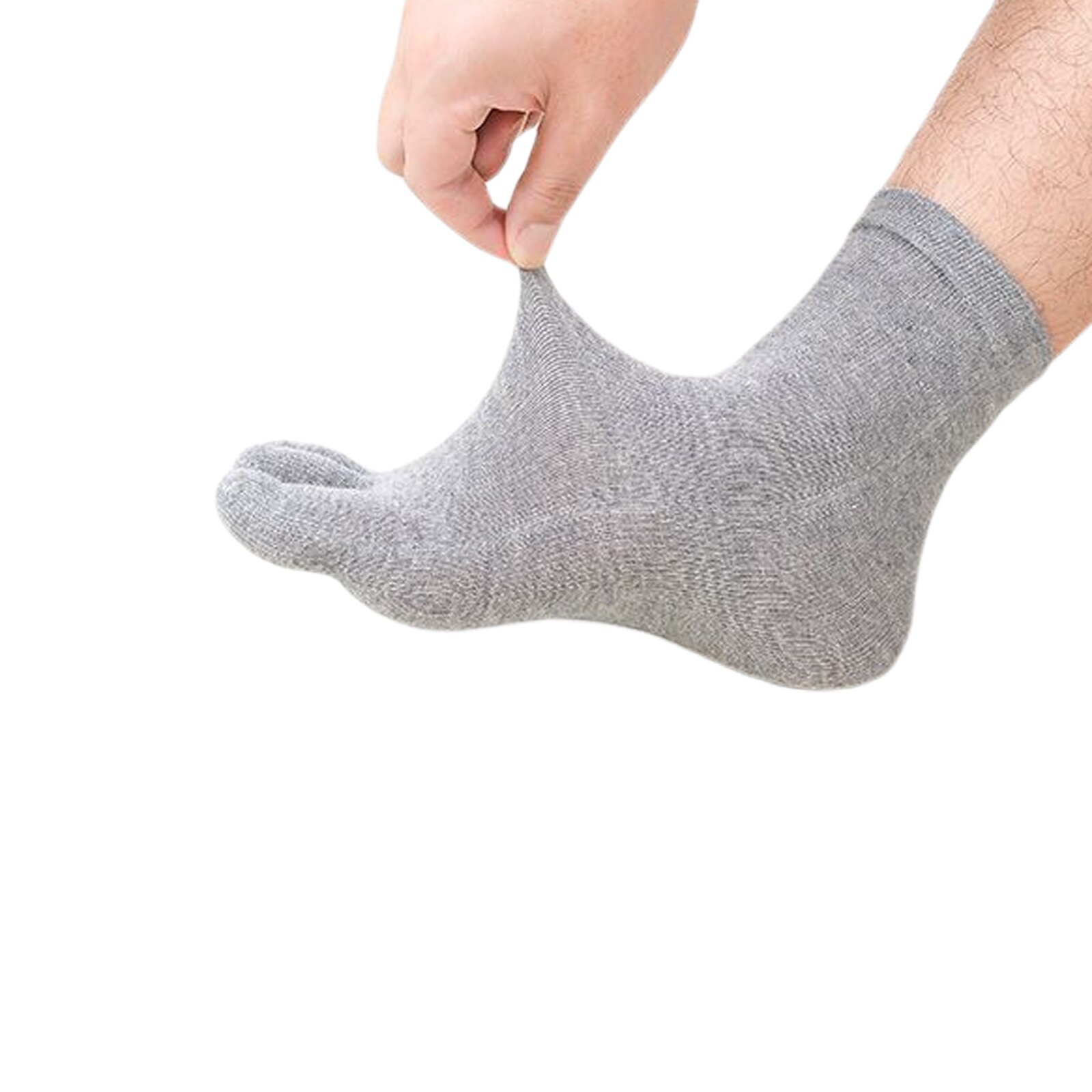3/4 Pairs Men Toe Socks, Autumn and Winter Adults Solid Color Stink Prevention Hosiery