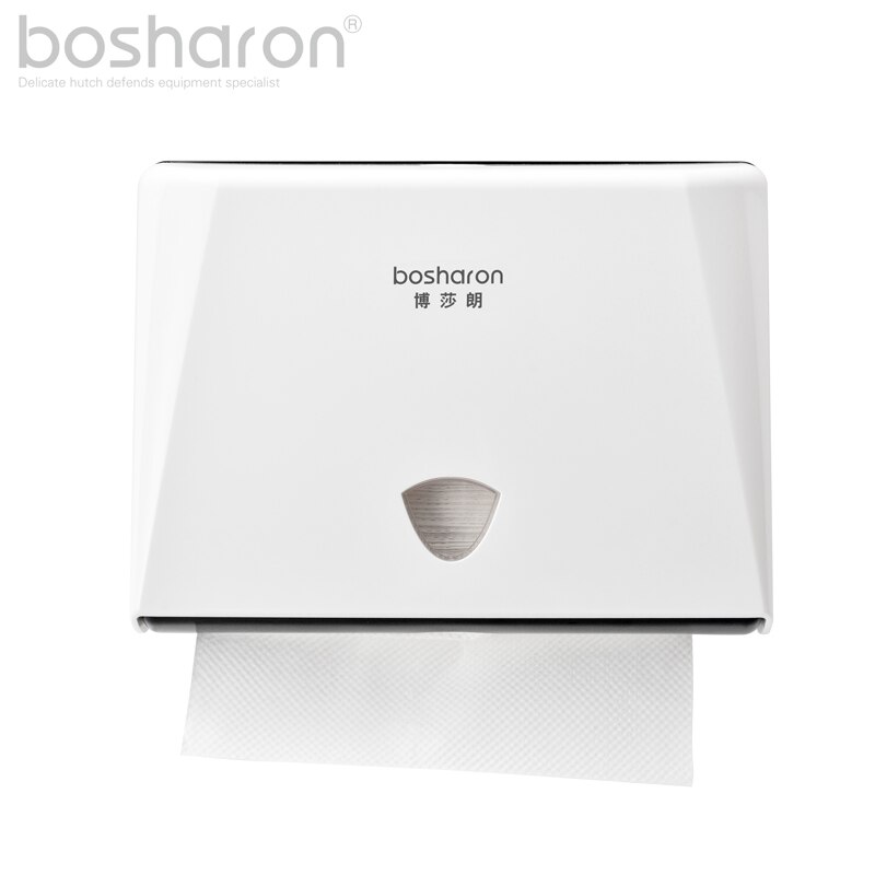 Z folde papirhåndklæder dispenser tissue box holder vægmonteret abs plastik køkken tilbehør hvidguld sølv sort: Hvid