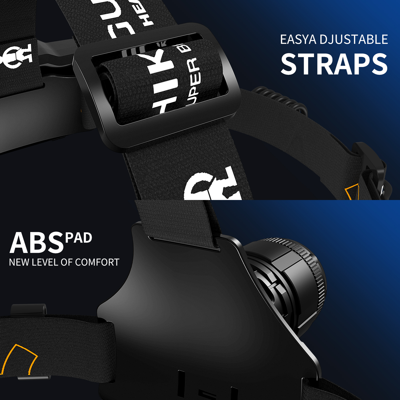 Koplamp oplaadbaar, LED-koplampsensor 5-modi Hoog lumen met digitaal LCD-display, verstelbaar voor kamperen Wandelen