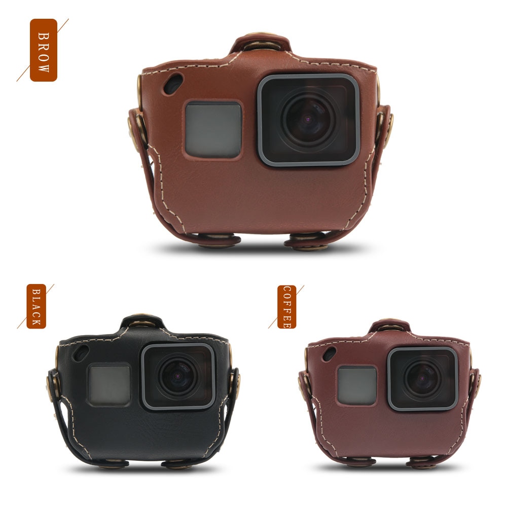 Funda protectora para Gopro Hero 7 6 Black Edition, funda de piel sintética, funda protectora para Go Pro Hero 7 6 5, accesorios para Cámara de Acción