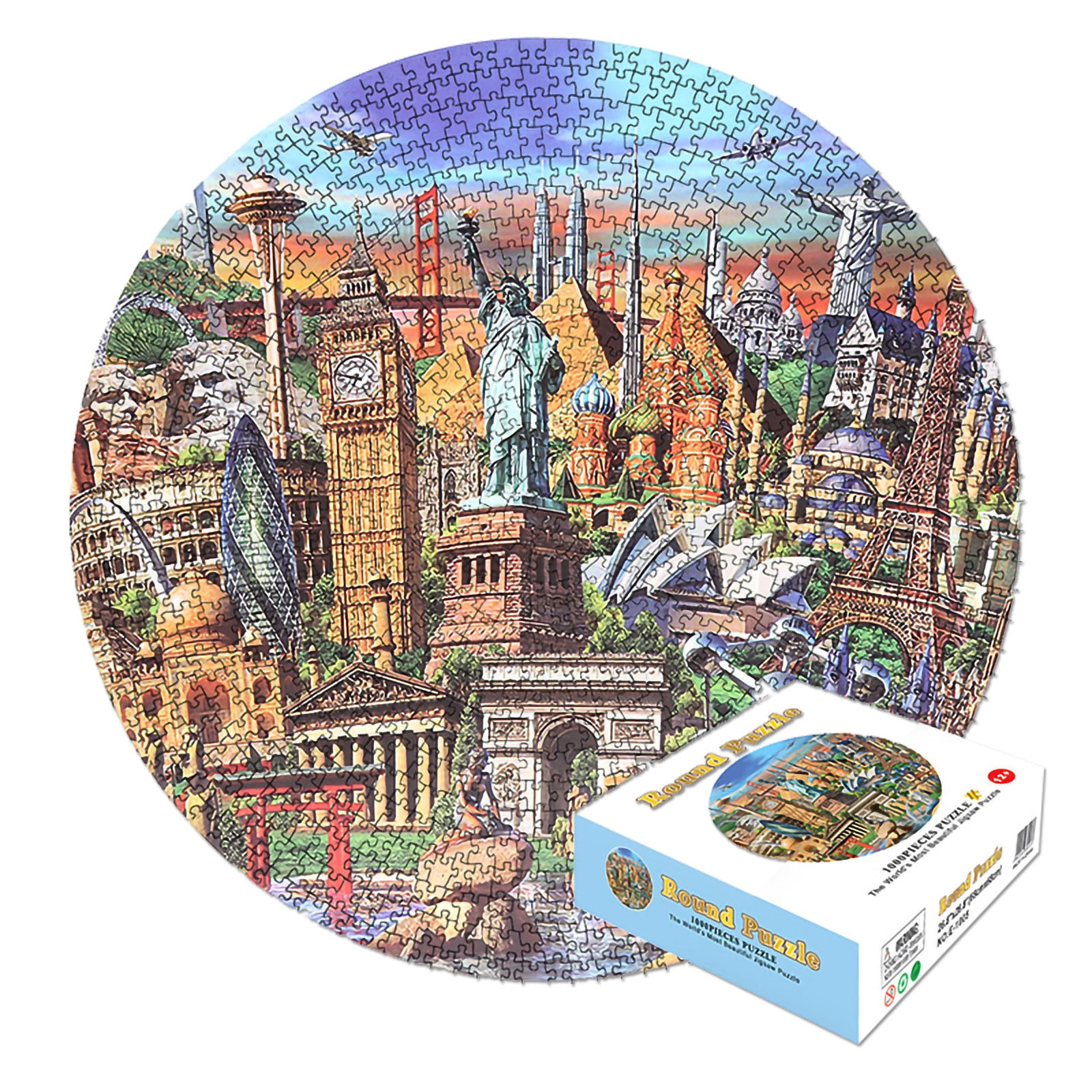 Adult Puzzle - 1000 Piece Circular Jigsaw - Educational Logic & Sensory Coordination Toy