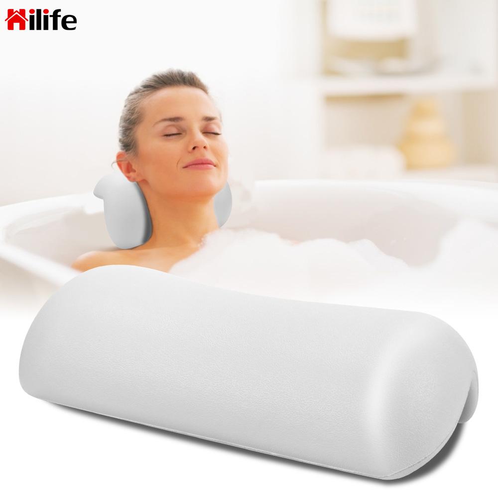 Almohada de bañera de SPA con ventosas, reposacabezas de bañera antideslizante, impermeable, suave, fácil de limpiar, accesorios de baño