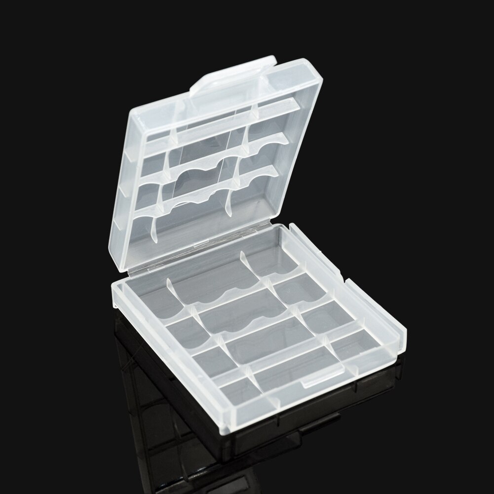 Hard Plastic Case Holder Storage Box Cover for 2x 4x 8x AA AAA Battery Box Container Bag Case Organizer Box Case with Clips